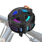 XLEADER Portable Bluetooth Speaker with Handlebar Mount for Bike Bicycle Motorcycle, IPX7 Waterproof Wireless Speaker with Lights, Clip, Lanyard, Mic, Electric Scooter Bike Accessories, for Riding