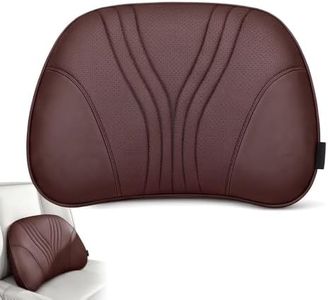TEAL LAUREL Universal Memory Foam Car Lumbar Support Pillow (Brown)