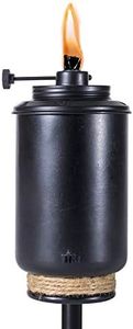 TIKI Brand 1119014 Adjustable Flame 65 Inch Tiki Torch Resin Black-1119014, Black