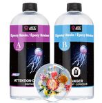 LET'S RESIN Epoxy Resin | Crystal Clear Epoxy Resin Kit | 64oz (1.89) | Odorless & High Gloss Resin for Coasters,Jewelry,Casting, Molding, Crafting and More