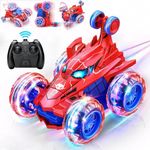 COOWIN Spider Remote Control Stunt Car, 360° Rotating 4WD Off-Road Double Sided RC Car with Cool Light for Kids Boys Girls Birthday Gift Age 3 4 5 6 7 8