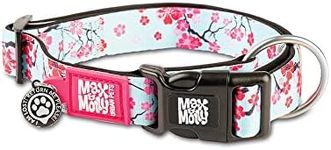 Max & Molly Urban Pets Max & Molly Dog Puppy Collar with Power Buckle, Fun Style for Small, Medium, Large Dogs Puppies, Waterproof, Comfortable, Adjustable, Includes Gotcha QR Code Pet ID XS (9-14'')