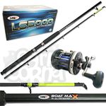 New Sea Fishing Boat Set up Deal Rod & Reel Multiplier Pre Loaded With Line NGT