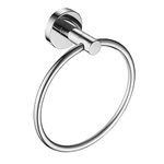 WEIKO Chrome Towel Ring, Bathroom Hand Towel Holder Round Wall Mounted Silver Towel Hanger Stainless Steel