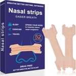 Nasal Strips, Snoring Aids for Men and Women, 52Pcs Nose Strips Anti Snoring Devices, Helps Reduce Snoring, Instantly Relieves Nasal Congestion & Improves Sleep