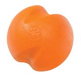 West Paw Zogoflex Jive Durable Nearly Indestructible Dog Ball Chew-Fetch-Play Dog Toy, 100% Guaranteed Tough, It Floats!, Made in USA, Large 3-1/4-Inch, Tangerine