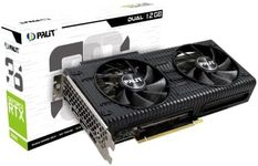 Palit GeForce RTX 3060 Dual 12GB GDDR6 Graphics Card, 3584 Core, 1320 MHz GPU, 1777 MHz Boost, Ampere Architecture, 3 x DisplayPort, HDMI, Dual Fans with 0-dB Tech