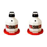 Little Giant PPF5 5 Gallon Automatic Poultry Waterer for Chickens, Red (2 Pack)