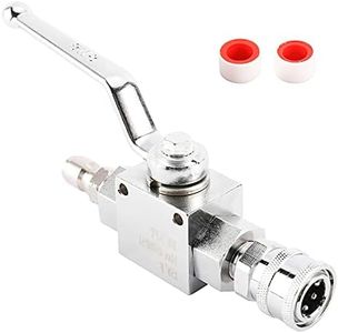 Toolly Stainless Steel High Pressure Washer Ball Valve Kit, 3/8 Inch Quick Connect for Power Washer Hose, 4500 PSI