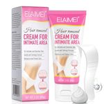 Hair Removal Cream-Hair Removal Cream for Genitals- Intimate Painless Hair Remover for Sensitive Skin Bikini,pubic,Genitals,Armpits,Legs,Body-with Gentle,soft,Moisturising Formula 60ML