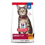 Hill's Science Diet Adult Dry Cat Food, Chicken Recipe, 16 lb Bag