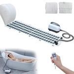 Air Bubble Bath Mat, 6-Speed Bubble Massage Bath Mat with Remote Control | Home Spa Hydrotherapy Mat with Inflatable Pillow & Non-Slip Design (124cm)