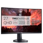 Dell Curved Gaming Monitor 27 Inch Curved with 165Hz Refresh Rate, QHD (2560 x 1440) Display, Black - S2722DGM