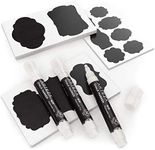 Arteza 150 Chalkboard Labels + 3 White Chalk Markers - Removable Chalk Labels for Jars - Waterproof Mason Jar Stickers