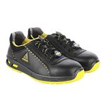 Liberty Warrior Envy Earth Popcorn Safety Shoes for Men, Steel Toe, Light Weight, Black/Yellow, Sizes-8UK