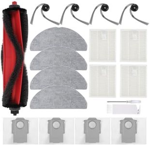 VIEWALL Q7M5 Replacement Accessories Kit for Roborock Q7 M5/M5+, Q7 L5/L5+ Plus Robot Vacuum, 1 Main Brushes, 4 HEPA Filters, 4 Side Brushes, 4 Mop Pads, 4 Dust Bags, 1 Cleaning Tool, 1 Screwdriver