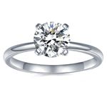 IMOLOVE Moissanite Solitaire Engagement Ring for Women, Women's Engagement Rings Moissanite Promise Rings 1CT D Color VVS1 Clarity Wedding band 925 Sterling Silver with 18K Gold Plated-6.5