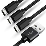 SUCESO Micro USB Cable [3Pack 1M+2M+2M] USB to Micro Cable Fast Charger Cable Android Charging Cables Compatible for Galaxy S7 S6 S5 J7 J5 J6 J3, Huawei, Nexus, LG, HTC, Kindle Fire, PS4, Moto - Black