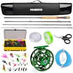 PROBEROS Fly Fishing Combo - Fly Rod and Reel Complete Starter Package with Case - Fly Fishing Full Kit Outfit 128