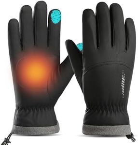 apaepr Winter Waterproof Ski Gloves for Men & Women, Touchscreen Windproof Thermal Snow Gloves for Cold Weather & Outdoor Sports