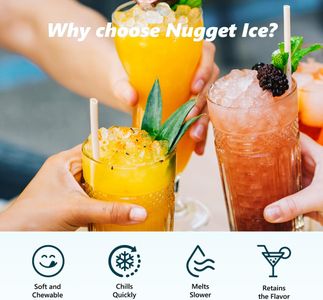 EUHOMY Nugget Ice Maker – Countertop Chewable Ice Machine