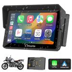 Carpuride w502B Motorcycle Carplay Screen for BMW R1200GS R1250GS S1000XR Motorcycle, 5 inch Waterproof Touchscreen, Portable Carplay/Android Auto GPS Navigation for Motorbike, Dual Bluetooth