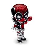 Beads R Us ® - Marvel at our Charm Beads in Sterling Silver S925 and Enamel, Deadpool Charm, Compatible with all European style Charm Bracelets, Anklets and Necklaces.