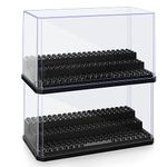 AELS 2 Packs Acrylic Minifigures Display Case, Stackable and Dustproof Building Block Display Box for Lego Action Figure Toys Storage, Gifts for Lego Lovers