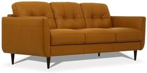 Acme Radwan Tufted Leather Sofa in 