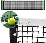 PROGOAL Professional Tennis Net 42FT Heavy Duty Nylon Net High Strength Non-Deforming Standard Replacement Tennis Net with 2 Fiberglass Dowels, Compatible with All Standard Outdoor Indoor Tennis Posts