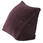 KOOS Solid Color Corduroy Ribbed Wedge Triangle Cushion Love Position Cushion Couple Adult Pillow Home Furniture Bed Sofa Decor (Coffee)