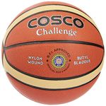 Cosco Leather Challenge Basket Ball (Orange, Size 7 )