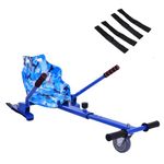 BSTSEL Hoverkart Adjustable Sixth Gear Telescopic Adjustment Triangle Stable Kart Seat Kart Racing Frame Fits all Hoverboard Sizes - 6.5", 8" and 10" (Camouflage blue)