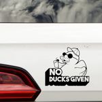 Hatcherabilia No Ducks Given Funny Waterproof Car Stickers - Mirror Stickers - Van Decals, Caravan Accessories - Motorhome Bumper Stickers - Cute Stickers - Car Decal (Black)