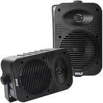 Pyle 500 Watt Bluetooth Indoor Outdoor Speakers Pair - Dual Waterproof 5.25” 2-Way Full Range Speaker System w/ 1/2” High Compliance Polymer Tweeter | Home, Boat, Marine, Deck, Patio, Poolside (Black)