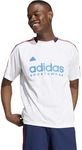 adidas Men's House of Tiro Nations Pack T-Shirt, White/Team Navy Blue/True Blue/Better Scarlet