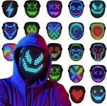 QAQ LED Mask Light Up Mask with Gesture Sensing, Cool Stuff Toys Gifts for Teen Boy, Cool Mask for Halloween Costumes Masquerade