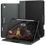 KingBlanc Case for iPad Air 11-inch 2024 (M2) 6th Generation, iPad Air 5th/4th Generation 10.9" (2022/2020) with Pencil Holder, PU Leather Smart Cover, Auto Wake/Sleep, Multi-Angle Viewing, Black