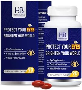 Herbal Bee Eye Supplement - Lutein 10mg, Meso-Zeaxanthin 10mg, Zeaxanthin 2mg - Eye Vitamins Supports Vision, Blue Light Protection & Macular Health - Natural Antioxidant Formula | 90 Softgels