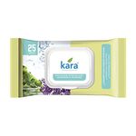 Kara Micellar Make-Up Removal Wipes 25 Pulls with Fliptop Lid | Wet Wipes for Face With Lavender and Seaweed | Cleansing, Hydrating, Refreshing | Paraben & Alcohol-Free