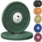 FEIERDUN 2" Color Olympic Bumper Plate Weight Plate for Strength Training - 100% Virgin Rubber