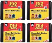 The Big Cheese Mouse Bait Station Unbaited x4, Black