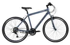 Vitesse Signal Hybrid Electric Bike for Adults, 45 Miles Range, 8 Speed Shimano Gears with 250w Rear Motor and Front Suspension for a Smooth Comfortable Ride, 21” Frame and 700C Wheels