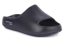 ACTION PLUS Women Black Slippers | Occasional Slide | Walking Slide | Comfortable and Flexible | Fashion Slipper | Outdoor Slide | Under 500 (AP_ONTL0014BKBK08) | Size-8