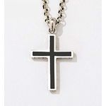 925 Sterling Silver Cross Necklace, Men's Retro Pendant Fashion Beautiful Necklace Chain Length 21.65 Inches