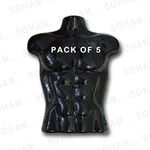 SOHAM SHREE ᵀᴹ : Male Body Hanger | Non-Breakable Plastic Men Body Shell Mannequin- Dummy Type Hangers Kurta Shirt Display Stands - Regular Size (Black, 5)