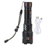 mumisuto LED Flashlights High Powered Zoomable Handheld Torch, Powerful Military Tactical Flashlight Torch with Battery Level Display for Dog Walking Hiking Emergency Gift