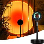 Mydethun Sunset Projection Lamp - 180-Degree Rotation - Night Light Projector - USB Cable - Floor Stand - Romantic Light for Home, Party & Bedroom Decor (Sunset Red)