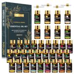 MAYJAM Essential Oils Set 35 x 5 mL - Essential Oils Gift Set for Humidifier, Diffusers, Home, DIY