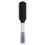 AGARO Classic Flat Hair Brush with Strong & flexible nylon bristles, having Anti-static ball tips, For Grooming, Volumising & Back Brushing, ideal for Men & Women, Cyan